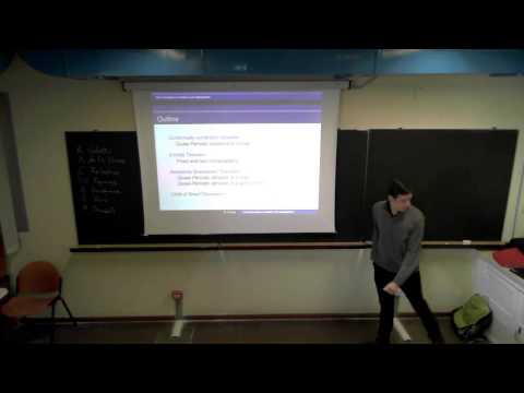 Colloquium by Renato Calleja, Univ. Roma "Tor Vergata", 2017 01 11