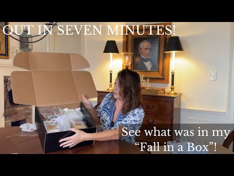 Our "Fall in a Box" reverse unboxing. Favorite fall items we shipped out all over the country