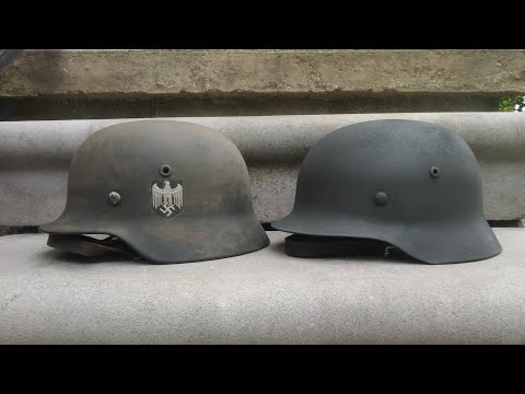Original WWII German helmet vs Reproduction review.