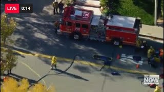 LIVE NOW: Dog stuck in sewer drain in Los Angeles area