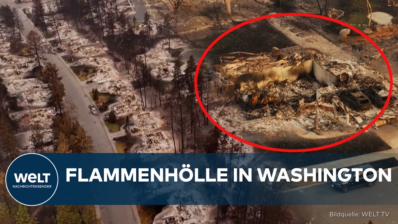 WALDBRAND IN WASHINGTON: Zehntausende mussten fliehen – Drohnen zeigen das Ausmaß der Zerstörung