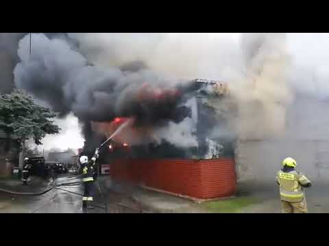 Pożar warsztatu samochodowego w Bolesławicach