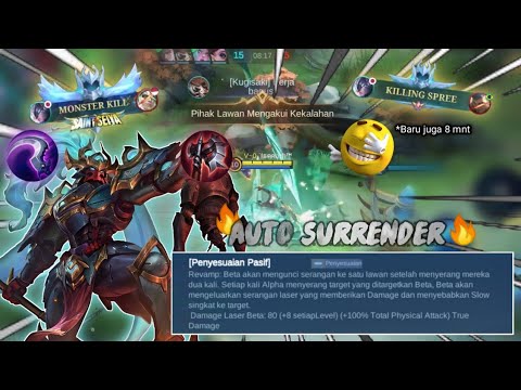 ALPHA BUFF TERLALU NGERII🔥‼️ Fix Auto Surrender 😎 | Build & Tutorial Alpha Exp Lane - Exp Academy