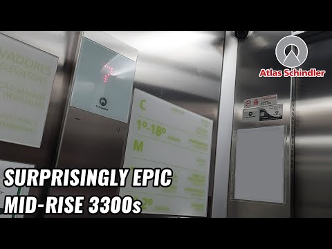Mid-Rise Atlas Schindler 3300 Traction Elevators - Hotel, 22nd St., West Dowtown - GO, BR