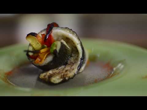 Role levreku me perime - Fish role with vegetables