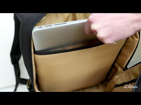 Zildjian T9001 Gray Flap Black Laptop Backpack
