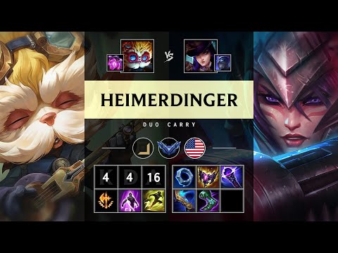 Heimerdinger Carry vs Caitlyn - NA Diamond Patch 25.18