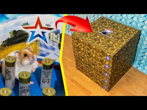 Hamster in a 5 - Level Military Tower Maze | Cardboard Maze-DIY