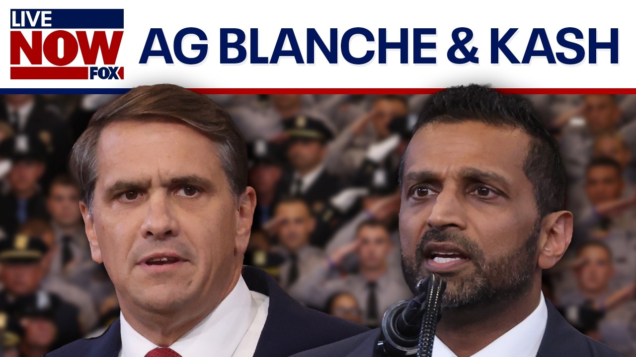Todd Blanche & Kash Patel speak at police facility in New York