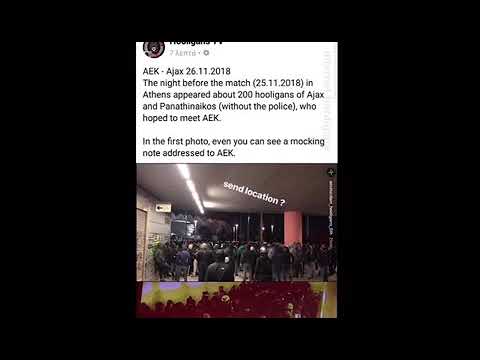 AEK Athens Hooligans vs Ajax+gate13(panathinaikos)+Cracovia