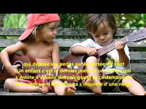 Céline Dion - Un enfant (Lyrics)