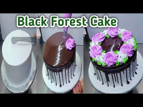 Black Forest cake New Decoration  | Black Forest Pastry recipe | Black Forest Cake Birthday