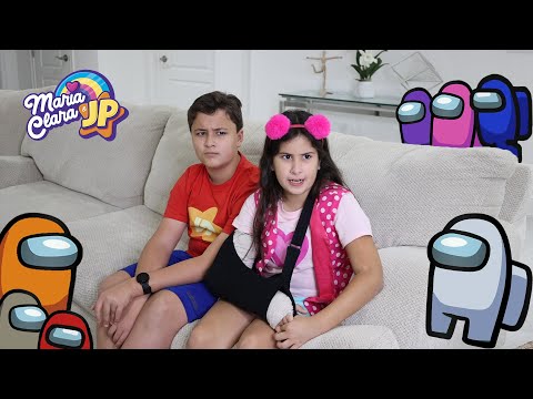 Maria Clara and JP playing Among Us in real life.