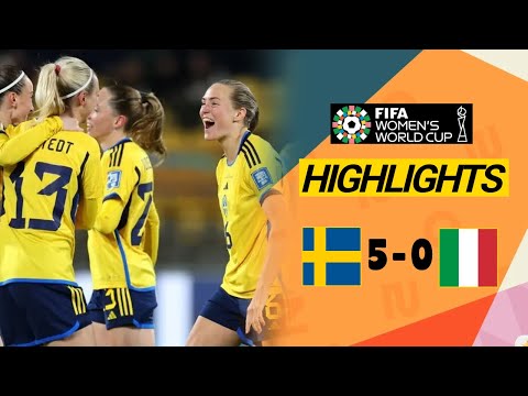 Sweden vs Italy (5-0) | VM Fotboll 2023 Damer | Mål och Höjdpunkter