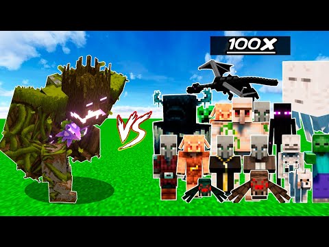 Jungle Abomination vs All Mobs in Minecraft 100X| 100v1 All Mobs vs Jungle Abomination in Minecraft