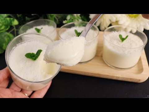 Quick delicious dessert Recipe! No oven! no gelatin ! no flour ! in 5 minutes ! melts in your mouth!