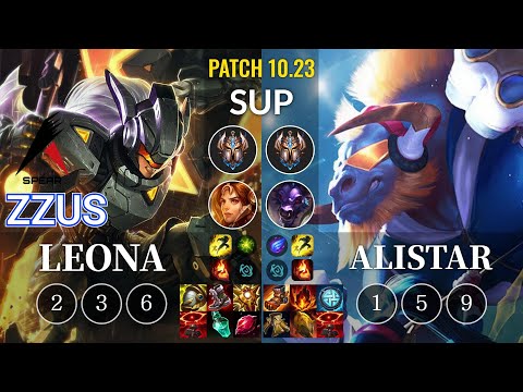 ASP Zzus Leona vs Alistar Sup - KR Patch 10.23