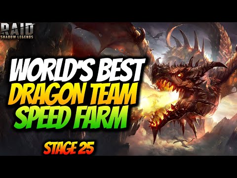 THE BEST DRAGON TEAM IN THE WORLD!? SPEED FARM THE DRAGON'S LAIR DUNGEON GUIDE RAID SHADOW LEGENDS