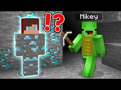 JJ and Mikey - JJ Pranked Mikey as DIAMOND - In Minecraft Funny Challenge (Maizen Mizen Mazien JJ and Mikey)