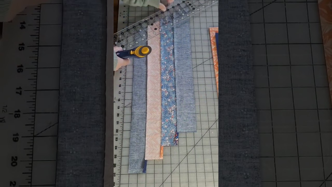 strip-piecing (and cutting) diamond quilt blocks