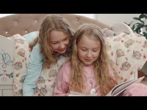 Детская кровать односпальная Эльза с бортиком, Розовый (щиты) в Петрозаводске - видео 1