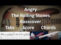The Rolling Stones Angry Bass Cover Tabs Score Notation Chords Transcription