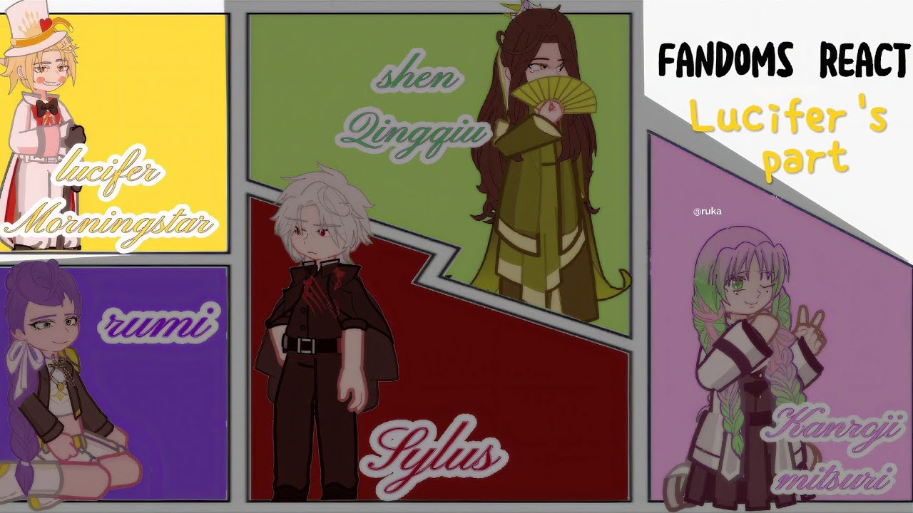 Fandoms react to each other || Part 02/05 || Lucifer Morningstar from Hazbin hotel