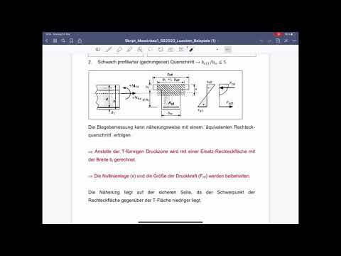 Massivbau 1, Vorlesung 19 - Bemessung Plattenbalken 3