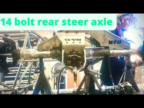 Building a 14 bolt, Rear Steer axle. #rearsteer #14bolt