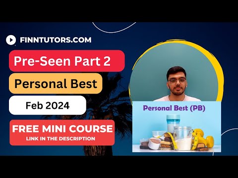 CIMA OCS Nov23/Feb24 Pre-seen Analysis Part 2 - Personal Best