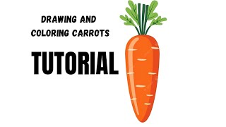"How to Draw and Color a Carrot Step by Step 🥕"