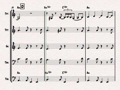 Black Orpheus - Sheet Music Score for Brass Quintet (The Chamberlain Brass)