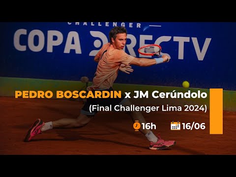 PEDRO BOSCARDIN (BRA) x J.M. Cerúndolo (ARG) | Final Challenger Lima 2024 | Live comentários