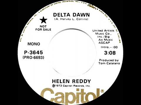 1973 Helen Reddy - Delta Dawn (mono radio promo 45)