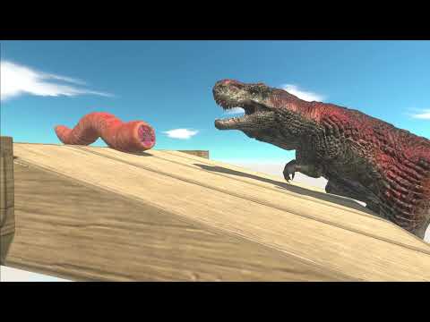 TNT BATTLE CHALLENGE! ALL UNITS VS ! Blade worm and T-rex