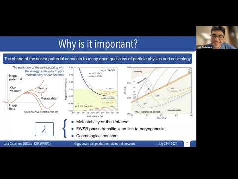 Luca Cadamuro - Higgs boson pair production: status and prospects - COMETA Colloquium 22/7/2024