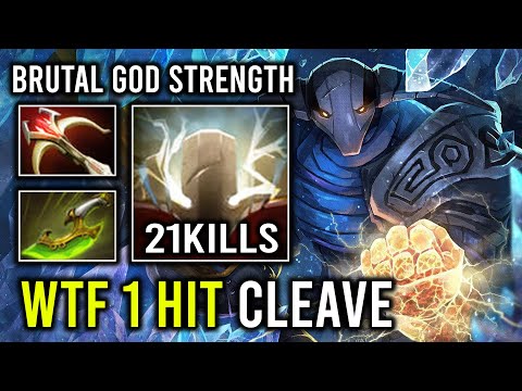 WTF  1 HIT GREAT CLEAVE Brutal God Strength Heavy Crit Hit Like a Truck Sven Dota 2