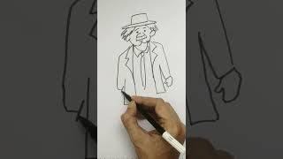 How to draw a cartoon character easy