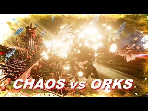 Chaos vs Orks! Khorne Fleet, Rank 125, Heroic Difficulty, 1500 Points - Battlefleet Gothic Armada