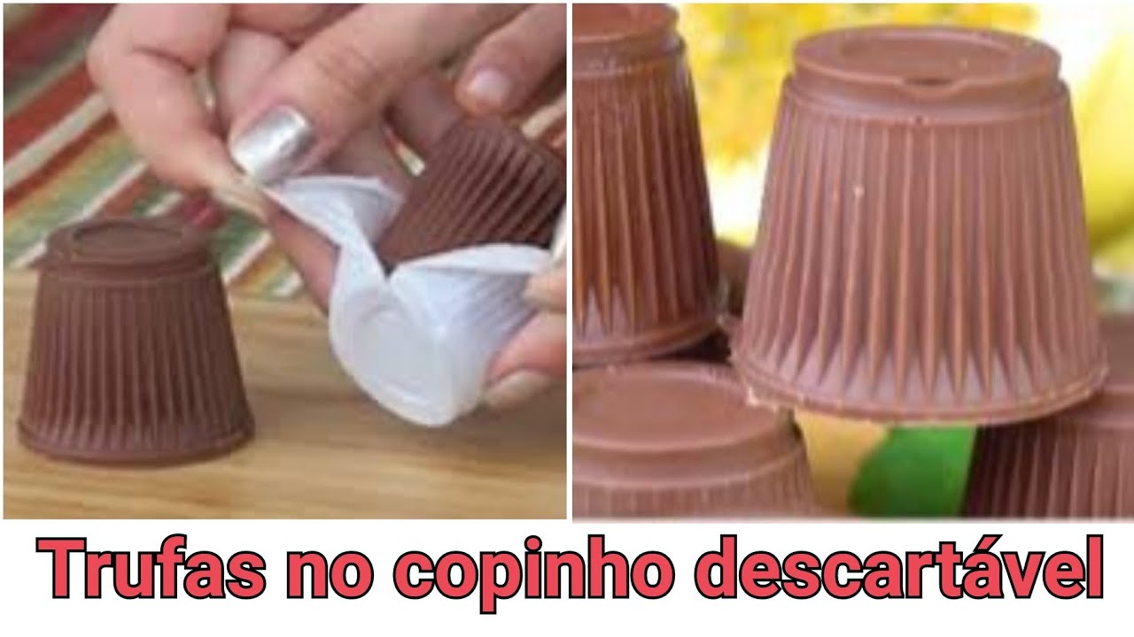 Como fazer TRUFAS com copos descartáveis