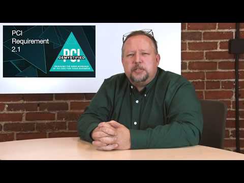 PCI Requirement 2.1 - Always Change Vendor-Supplied Defaults