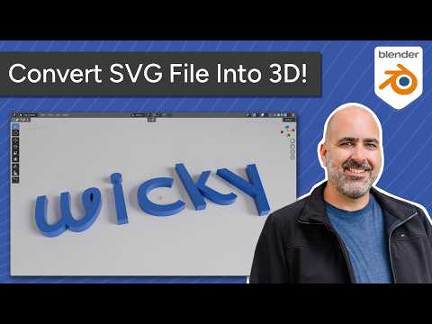 Convert SVG Files into 3D in Blender (Step by Step)