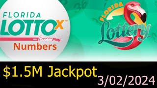 Florida Lotto Winning Numbers 2 March 2024. Today FL Lotto Drawing Result Saturday 3/02/2024