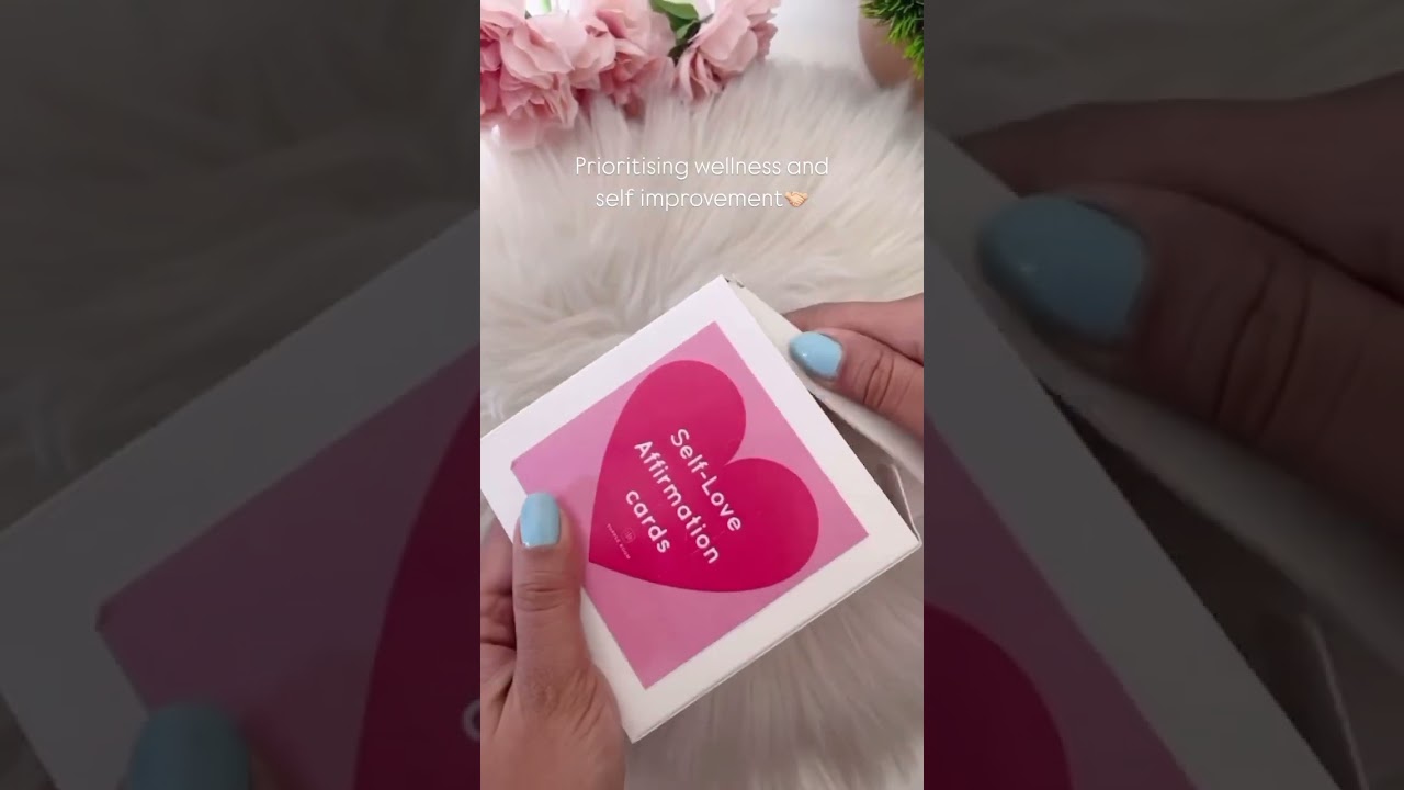 Self-Love Affirmation Cards with easel #products #stationarycollection #stationeryhaul #quotes