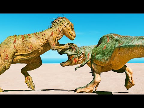 20x INDOMINUS REX vs 20x TYRANNOSAURUS REX - JURASSIC WORLD EVOLUTION 3