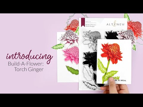 All About This GORGEOUS 4-Layer Floral Stamp Set - Altenew Build-A-Flower: Torch Ginger