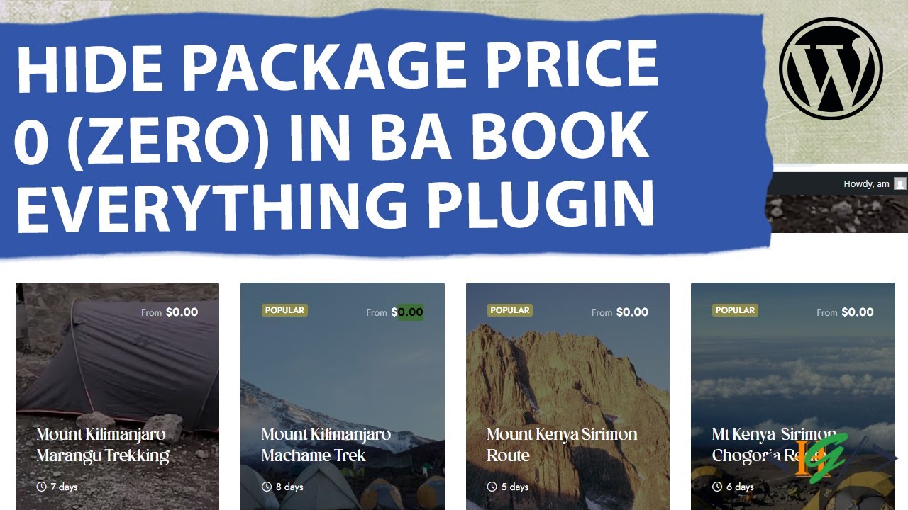 How to Hide Package Price Zero (0.00) for BA Book Everything Plugin in WordPress
