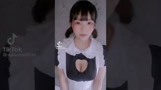 【tiktokで話題】揺れ過ぎ注意可愛いFカップ巨乳メイド🥰【ティックトック】