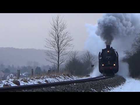 Winter Dampf im Thüringer Wald mit 41 1144-9 und 50 3501