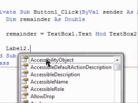 VB.Net Tutorial 3- Modulus